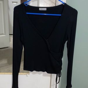 Black long sleeve top